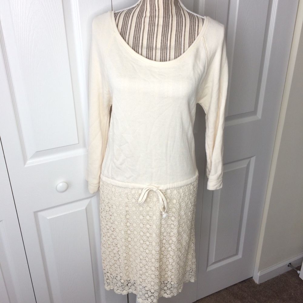 Anthro | Saturday Sunday cream Ceridwen dress